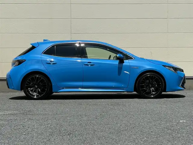 トヨタ カローラ スポーツ ハイブリッドG Z 茨城県 2018(平30)年 9.4万km シアンM 純正ナビ/セーフティセンス/・プリクラッシュセーフティ/・レーントレーシングアシスト/レーンディパーチャーアラート/・レーダークルーズコントロール/・オートマチックハイビーム/・ロードサインアシスト/・ドライバー異常時対応システム/・発進遅れ告知機能/社外18インチアルミホイール/純正フロアマット/純正ビルトインETC/シートヒーター/オートライト/バックカメラ/クルーズコントロール/ＨＤＭＩ