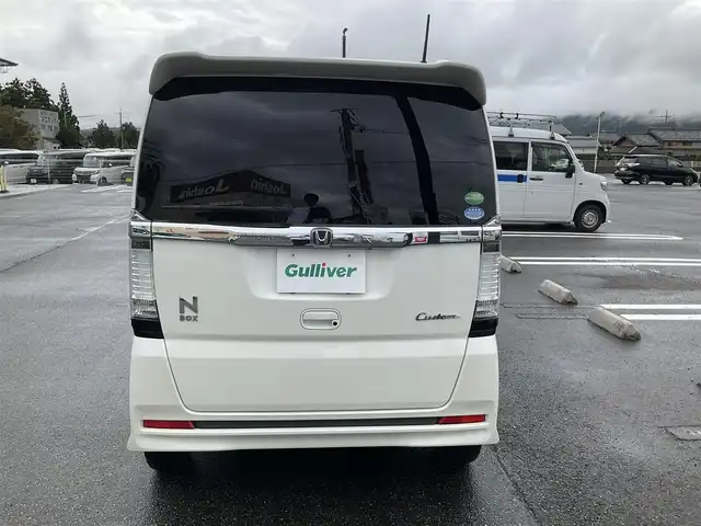 ホンダ Ｎ ＢＯＸ カスタム G Aパッケージ 滋賀県 2014(平26)年 12.3万km プレミアムホワイトパール 車検9年5月まで/シティブレーキアクティブシステム/カロッツェリア7インチHDDナビ/Bluetooth、DVD、CD、フルセグテレビ/バックカメラ/片側パワースライドドア/ETC/HIDヘッドライト/社外14インチアルミホイール/社外シートカバー/ステアリングスイッチ/スペアキー有り/取扱説明書/保証書