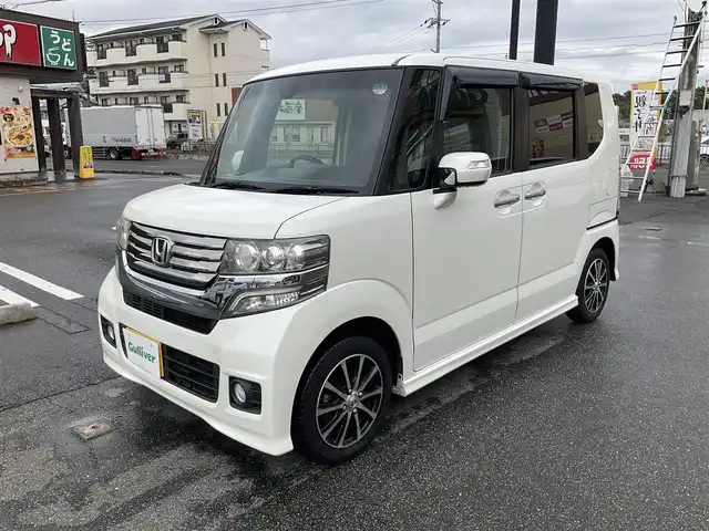 ホンダ Ｎ ＢＯＸ カスタム G Aパッケージ 滋賀県 2014(平26)年 12.3万km プレミアムホワイトパール 車検9年5月まで/シティブレーキアクティブシステム/カロッツェリア7インチHDDナビ/Bluetooth、DVD、CD、フルセグテレビ/バックカメラ/片側パワースライドドア/ETC/HIDヘッドライト/社外14インチアルミホイール/社外シートカバー/ステアリングスイッチ/スペアキー有り/取扱説明書/保証書
