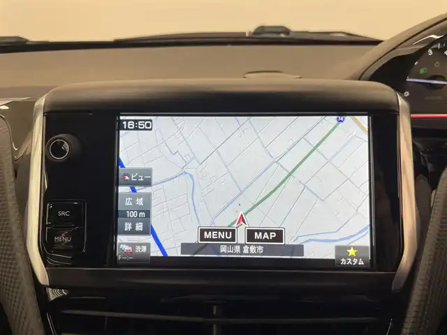 プジョー ２００８ GTライン 岡山県 2018(平30)年 3.8万km 黒 GTライン/純正ナビ/Bluetooth/クルコン/バックカメラ/アクティブシティブレーキ/パーキングアシスト/アンビエントライト/ドラレコ（F/R）/純正LEDヘッドライト/ブラック＆ホワイトエディション専用ホイル/スペアキー/ETC