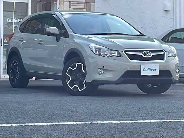 スバル インプレッサ ＸＶ 2．0i－L アイサイト 徳島県 2013(平25)年 14.5万km デザートカーキ 社外SD7型ナビ　CN-S310WD/（ラジオ/フルセグ/DISC/BT/iPod）/追従式クルーズコントロール/純正17インチアルミホイール/前後コーナーセンサー/パドルシフト/ドアバイザー/フォグライト/純正フロアマット/電動リアゲート/スペアキー/ETC/キセノンヘッドライト/ステアリングリモコン/取扱説明書/新車時保証書