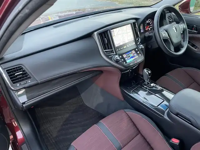 トヨタ クラウン ハイブリッド アスリートS 福岡県 2013(平25)年 7万km ダークレッドマイカメタリック 純正ナビ(ワンセグテレビ・FM・AM・BT)/前席パワーシート/クルーズコントロール/ETC/パワーバックドア/プッシュスタート/スマートキー/フォグランプ/純正フロアマット/ドアバイザー/バックカメラ