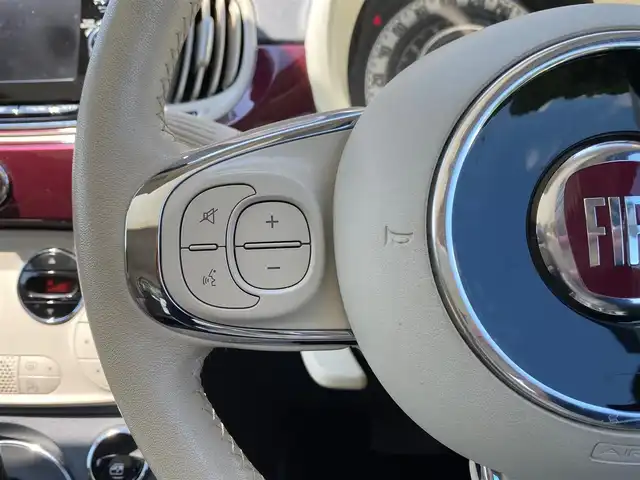 フィアット ５００ アッラモーダ 福岡県 2017(平29)年 5.1万km パープル ボルドー５０台限定車両　/ガラスルーフ　/ベージュ革　/ディスプレイオーディオ　/Ｂｌｕｅｔｏｏｔｈ　/シティモード/ステアリングスイッチ/フロントフォグランプ　/リアフォグランプ　/純正１５インチアルミホイール/ETC