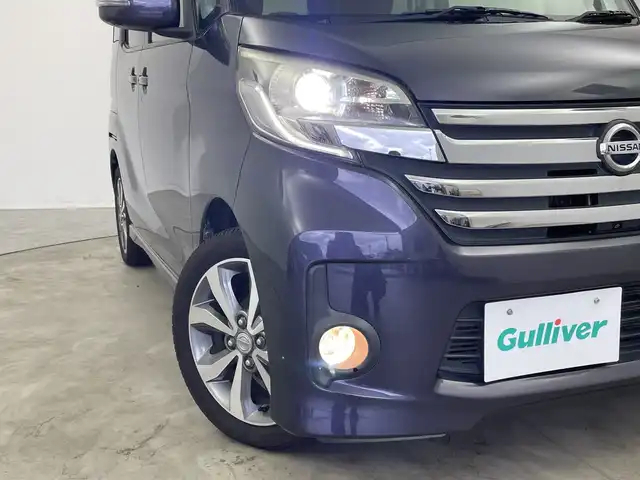 日産 デイズ ルークス ハイウェイスターX Gパッケージ 新潟県 2014(平26)年 8.5万km プレミアムパープルP 純正メモリナビ【MC313D-W】/　フルセグTV/Bluetooth/CD/DVD/全方位モニター/ETC/両側パワースライドドア/アイドリングストップ/オートライト