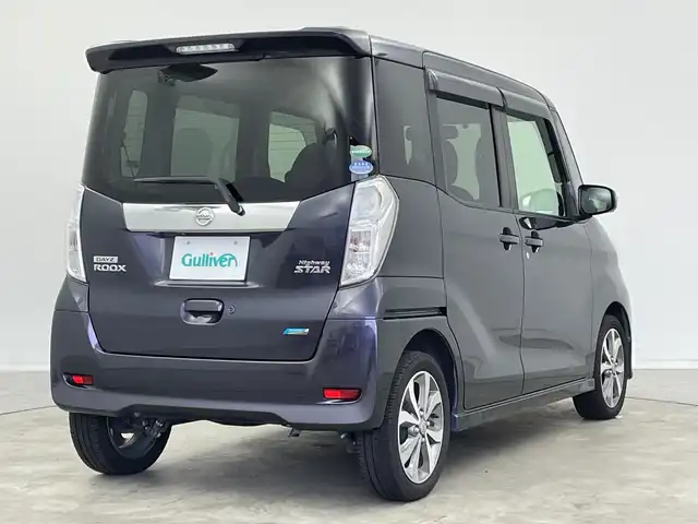 日産 デイズ ルークス ハイウェイスターX Gパッケージ 新潟県 2014(平26)年 8.5万km プレミアムパープルP 純正メモリナビ【MC313D-W】/　フルセグTV/Bluetooth/CD/DVD/全方位モニター/ETC/両側パワースライドドア/アイドリングストップ/オートライト