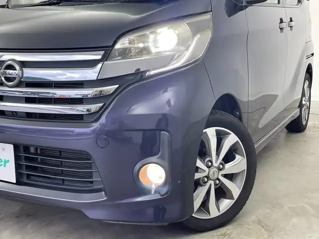 日産 デイズ ルークス ハイウェイスターX Gパッケージ 新潟県 2014(平26)年 8.5万km プレミアムパープルP 純正メモリナビ【MC313D-W】/　フルセグTV/Bluetooth/CD/DVD/全方位モニター/ETC/両側パワースライドドア/アイドリングストップ/オートライト