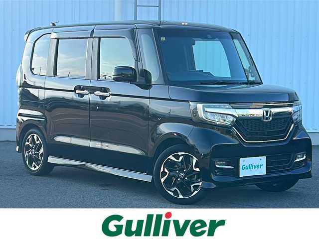 ホンダ Ｎ ＢＯＸ カスタム G L ターボ ホンダセンシング 愛媛県 2018(平30)年 5.1万km クリスタルブラックパール 社外ディスプレイナビ/ETC/Bluetooth/スマートキー/社外フロアマット/純正15インチAW/両側パワースライドドア/ハーフレザー/クルーズコントロール追従有/オートライト/オートLEDヘッドライト/レーンキープアシスト/フォグランプ