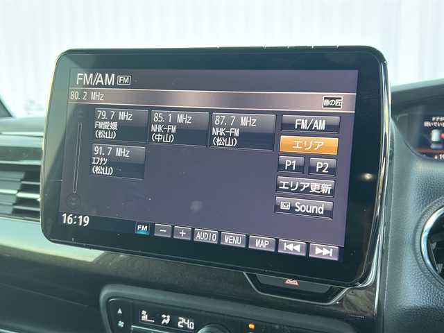 ホンダ Ｎ ＢＯＸ カスタム G L ターボ ホンダセンシング 愛媛県 2018(平30)年 5.1万km クリスタルブラックパール 社外ディスプレイナビ/ETC/Bluetooth/スマートキー/社外フロアマット/純正15インチAW/両側パワースライドドア/ハーフレザー/クルーズコントロール追従有/オートライト/オートLEDヘッドライト/レーンキープアシスト/フォグランプ
