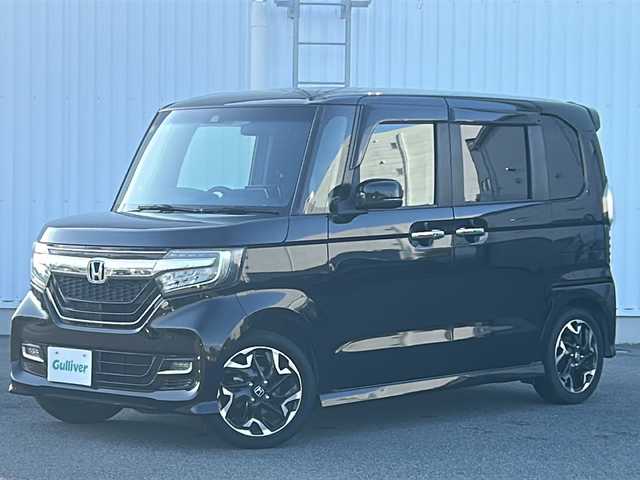 ホンダ Ｎ ＢＯＸ カスタム G L ターボ ホンダセンシング 愛媛県 2018(平30)年 5.1万km クリスタルブラックパール 社外ディスプレイナビ/ETC/Bluetooth/スマートキー/社外フロアマット/純正15インチAW/両側パワースライドドア/ハーフレザー/クルーズコントロール追従有/オートライト/オートLEDヘッドライト/レーンキープアシスト/フォグランプ