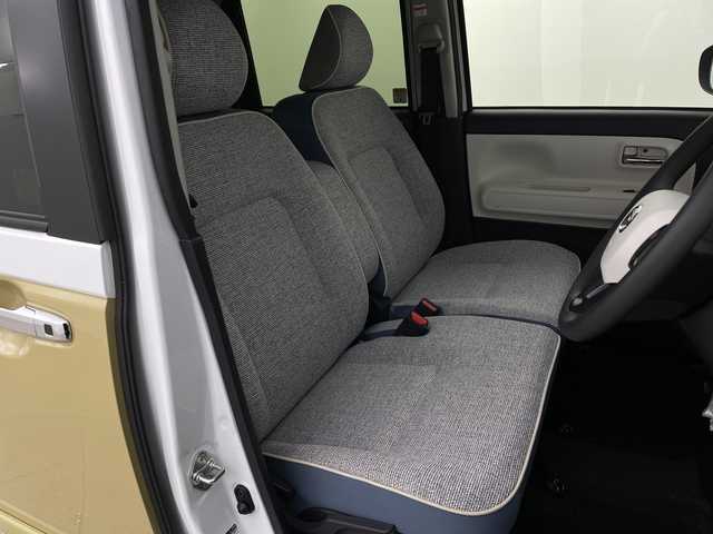 ダイハツ ムーヴ キャンバス ストライプス G 新潟県 2022(令4)年 0.1千km シャイニングホワイトパール/サンドベージュメタリック スマートアシスト/ホッとドリンクホルダー/純正メモリナビ/　CD/DVD/フルセグTV/Bluetooth/バックカメラ/両側パワースライドドア/LEDオートライト/シートヒーター/ステアリングリモコン/電格ミラー/スマートキー