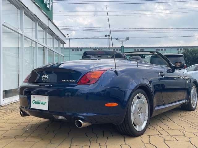 トヨタ ソアラ 430SCV 宮崎県 2001(平13)年 3.7万km ブルーM 電動オープン　ＨＩＤヘッドライト　クルーズコントロール　レザーシート　シートヒーター　パワーシート　ＣＤチェンジャー　リモコンキー　前後ドライブレコーダー　純正フロアマット