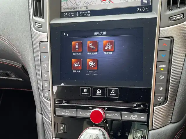 日産 スカイライン ニスモ 神奈川県 2024(令6)年 0.3万km ダークメタルグレー ワンオーナー/サンルーフ/黒革シート/BOSEサウンドシステム/純正メモリーナビ・地デジTV/純正CD/DVD/USB/BT再生/アラウンドビューカメラ/ビルトインETC2.0/ドライブレコーダー/純正19インチAW/レッドブレーキキャリパー/LEDヘッドライト/LEDフォグ/レーダークルーズコントロール/衝突軽減ブレーキ/LKA/BSM/コーナーセンサー/前席パワーシート/シートヒーター/NISMOミラーレンズ/ドアインナーガード/カーボンドアパネル/シフトノブ/パドルシフト/R6/7年ディーラー整備記録/保証書・取説あり