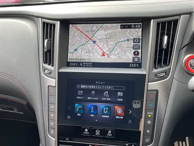 日産 スカイライン ニスモ 神奈川県 2024(令6)年 0.3万km ダークメタルグレー ワンオーナー/サンルーフ/黒革シート/BOSEサウンドシステム/純正メモリーナビ・地デジTV/純正CD/DVD/USB/BT再生/アラウンドビューカメラ/ビルトインETC2.0/ドライブレコーダー/純正19インチAW/レッドブレーキキャリパー/LEDヘッドライト/LEDフォグ/レーダークルーズコントロール/衝突軽減ブレーキ/LKA/BSM/コーナーセンサー/前席パワーシート/シートヒーター/NISMOミラーレンズ/ドアインナーガード/カーボンドアパネル/シフトノブ/パドルシフト/R6/7年ディーラー整備記録/保証書・取説あり