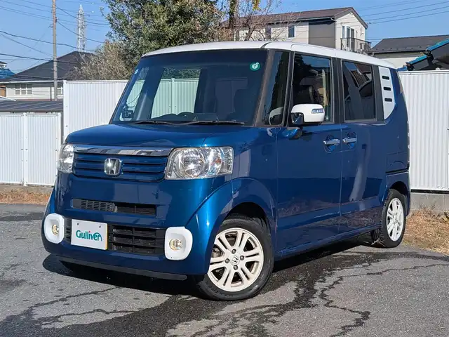 ホンダ Ｎ ＢＯＸ ＋ 2トーン G Lパッケージ 埼玉県 2013(平25)年 3.9万km プレミアムダイナミックブルーパール メモリナビ(カロッツェリア AVIC-RZ511)/ ┗フルセグテレビ/ ┗Bluetoothオーディオ/ ┗AM/FMラジオ/ ┗CD/DVD再生/バックカメラ/ドアバイザー/プッシュスタート/片側パワースライドドア/ETC/スマートキー×2/整備記録簿(R6)