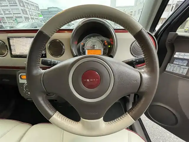 スズキ ラパン ショコラ X 島根県 2015(平27)年 6.8万km アーバンブラウンパールメタリック 社外ＳＤナビ　/フルセグＴＶ　/ＤＶＤ再生　/アイドリングストップ　/スマートキー　/プッシュスタート　/盗難防止装置　/純正HIDライト/純正フロアマット/オートライト　/保証書　/取扱説明書/スペアキー1本