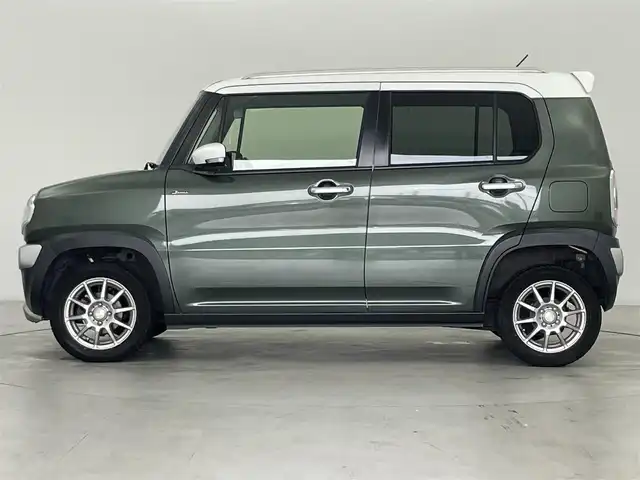 スズキ ハスラー Jスタイル Ⅱ ターボ 群馬県 2016(平28)年 6.3万km クールカーキパールメタリック/ホワイト2トーンルーフ スズキデュアルカメラブレーキサポート/社外7インチナビ【型番CN-R33CD】/　　AM/FM/CD/DVD/ワンセグテレビ/前後ドライブレコーダー/クルーズコントロール/レーンキープアシスト/ハーフレザーシート/前席シートヒーター/スマートキー/保証書/取扱説明書/スペアキー