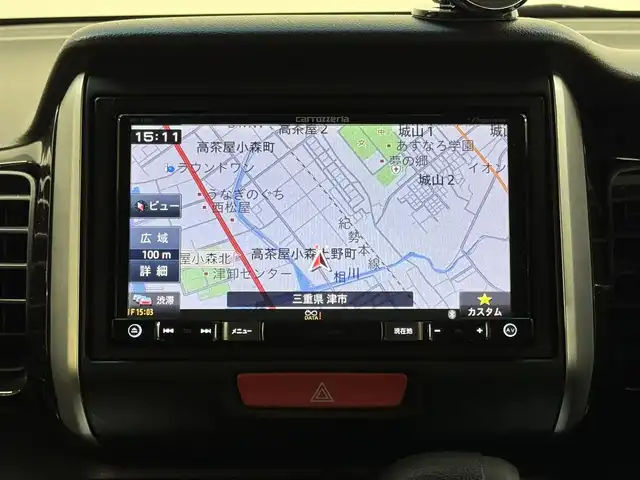 ホンダ Ｎ ＢＯＸ カスタム SSブラックSパッケージ 三重県 2017(平29)年 6.1万km クリスタルブラックパール ガソリン/FF/インパネCVT/カロッツェリア『楽ナビ』（7インチ） AVIC-RZ800/（CD/DVD/MSV/SD/FM/AM/TV/Bluetooth/iPod/USB/ドラレコ入力あり）/バックカメラ/両側パワースライドドア/ビルトイン ETC/安全/・VSA（トラクションコントロール、ABS）/装備/・シートヒーター（D/N）/・オートライト/・ディスチャージヘッドランプ（HIDヘッドランプ）/・オートエアコン/・プッシュスタート/・ステアリングスイッチ/・純正14inAW（オールブラック塗装）/・スマートキーx1
