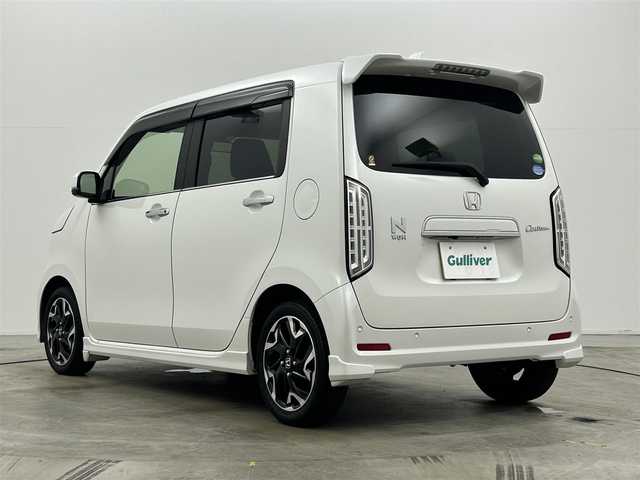 ホンダ Ｎ ＷＧＮ カスタム Lターボ ホンダS 岡山県 2021(令3)年 3.3万km プラチナホワイトパール 純正8インチナビ/VXU-217NBi/(CD/DVD/BT/TV/HDMI)/バックカメラ/パドルシフト/オートライト/LEDヘッドライト/フォグランプ/コーナーセンサー/追従型クルーズコントロール/ETC/純正フロアマット/純正ドアバイザー