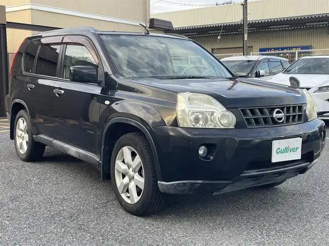 日産 エクストレイル 20Xtt 千葉県 2010(平22)年 18.3万km ダイヤモンドブラック 純正ディーラーナビ(AM/FM/CD/DVD/SD/USB/ワンセグ)/クルーズコントロール/駆動モード切替システム/全席シートヒーター/ダウンヒルアシスト/HIDヘッドライト/電動格納ミラー/純正フロアマット/オートライト/ハーフレザーシート/ドアバイザー/ETC/シガーソケット/ルーフレール