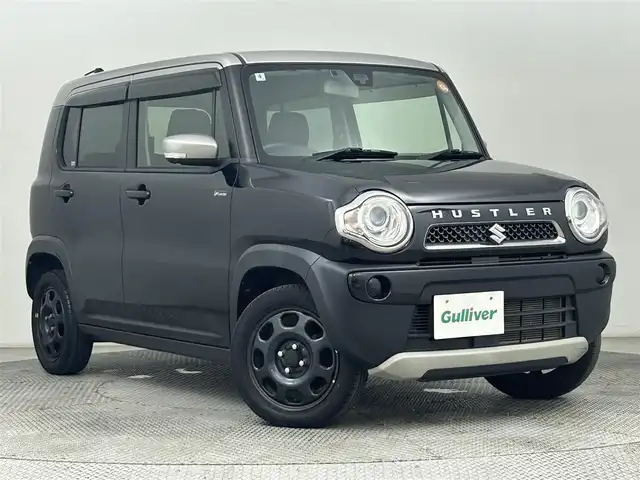 スズキ ハスラー F リミテッド Ⅱ 道央・札幌 2018(平30)年 6.1万km ブルーイッシュブラックパール/シルバー2トーン ・4WD/・レーダーブレーキサポート/・社外ナビ/・フルセグ/BT/CD/DVD/・ETC/・運転席シートヒーター/・社外エンジンスターター/・ダウンヒルアシスト/・ミラーヒーター/・ステアリングスイッチ/・横滑り防止装置/・積込社外AW付冬タイヤ