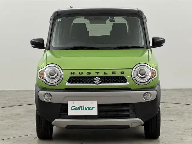 スズキ ハスラー X ターボ 福岡県 2017(平29)年 6万km ポジティブグリーンメタリック/ブラック2トーン 純正ナビ／フルセグＴＶ／ＢＴ　/ビルトインＥＴＣ　/ドライブレコーダー　/ターボ車　/衝突被害軽減システム　/レーンキープ　/横滑り防止　/アイドリングストップ　/シートヒーター　/オートライト　/純正１５インチＡＷ