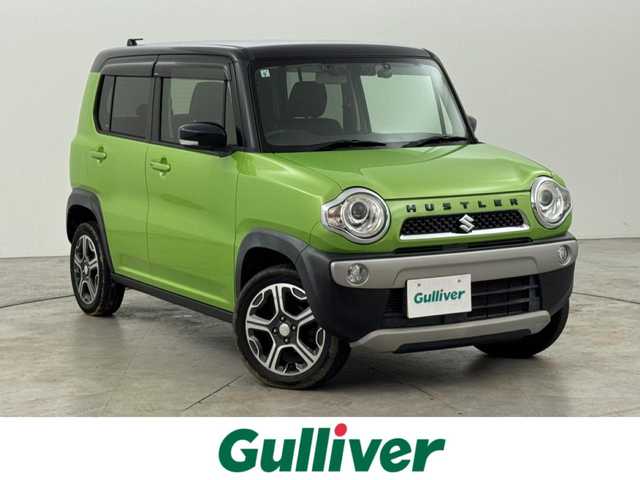 スズキ ハスラー X ターボ 福岡県 2017(平29)年 6万km ポジティブグリーンメタリック/ブラック2トーン 純正ナビ／フルセグＴＶ／ＢＴ　/ビルトインＥＴＣ　/ドライブレコーダー　/ターボ車　/衝突被害軽減システム　/レーンキープ　/横滑り防止　/アイドリングストップ　/シートヒーター　/オートライト　/純正１５インチＡＷ