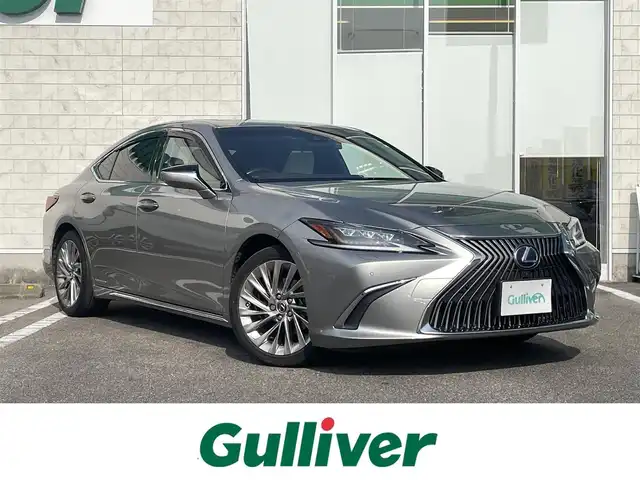 レクサス ＥＳ 300h バージョンL 宮崎県 2018(平30)年 7.1万km ソニックチタニウム 純正ナビ/　AM FM CD DVD　TV　BT/全方位カメラ/レクサスセーフティーセンス/　・プリクラッシュセーフティー/　・レーンディパーチャーアラート/　・オートマチックハイビーム/レザーシート/シートヒーター/シートクーラー/ステアリングヒーター/サンルーフ/デジタルインナーミラー/ETC車載器/純正アルミ/LED3眼ヘッドライト/ウィンカーミラー/スマートキー/プッシュスタート