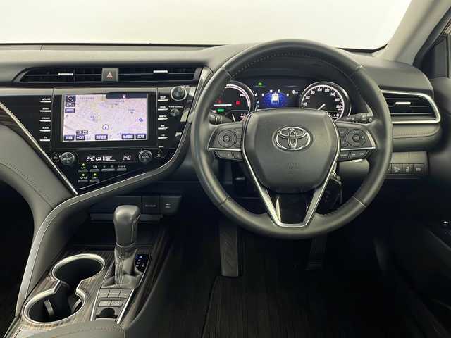 トヨタ カムリ G レザーパッケージ 栃木県 2018(平30)年 6.2万km アティチュードブラックマイカ モデリスタエアロ（F/S/R)/純正ナビ/　CD/DVD/ブルーレイ/Bluetooth/AM/FM/フルセグ/バックカメラ/ビルトインETC/トヨタセーフティセンス/・プリクラッシュセーフティ/・レーンディパーチャーアラート/・レーダークルーズコントロール/・オートマチックハイビーム/レザーシート/パワーシート/シートヒーター/前後ドライブレコーダー/純正１８インチAW/純正フロアマット/純正ドアバイザー/オートライト/LEDライト/フォグランプ/プッシュスタート/スマートキー