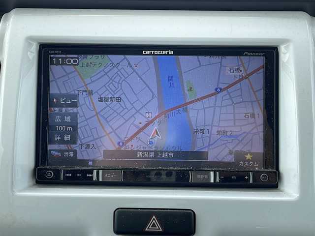 スズキ ハスラー G 新潟県 2016(平28)年 6.6万km ブルーイッシュブラックパール3 社外SDナビ(AVIC-RZ33)/CD/DVD/ワンセグテレビ/衝突被害軽減ブレーキ/ベンチシート/シートヒーター /ミラーヒーター/アイドリングストップ/スマートキー/プッシュスタート/社外15インチアルミホイール/15インチ冬タイヤ車載