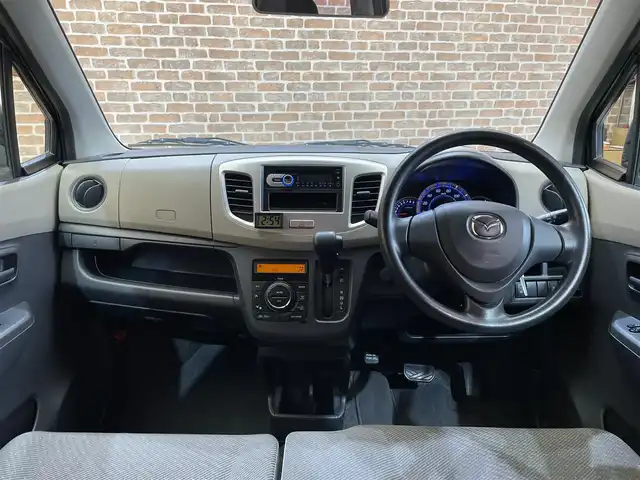 マツダ フレア XG 岩手県 2014(平26)年 10.7万km ブルーイッシュブラックパール3 ４WD/アイドリングストップ/シートヒーター/ヘッドライトレベライザー/ヒーター付きドアミラー/オートエアコン/助手席アンダーボックス/フロントベンチシート/純正フロアマット/CDオーディオ/純正ホイールキャップ