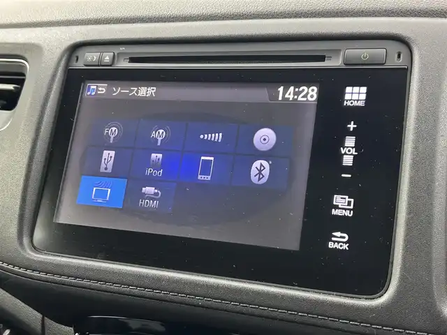 ホンダ ヴェゼル ハイブリッド X 福岡県 2014(平26)年 10万km ミスティックグリーンパール 純正ナビ（ＢＴ，フルセグＴＶ）　/バックカメラ　/ビルトインＥＴＣ　/前後ドライブレコーダー　/クルーズコントロール　/シティブレーキアクティブシステム　/パドルシフト　/ＥＣＯＮ　/純正１６インチＡＷ　/ＬＥＤライト