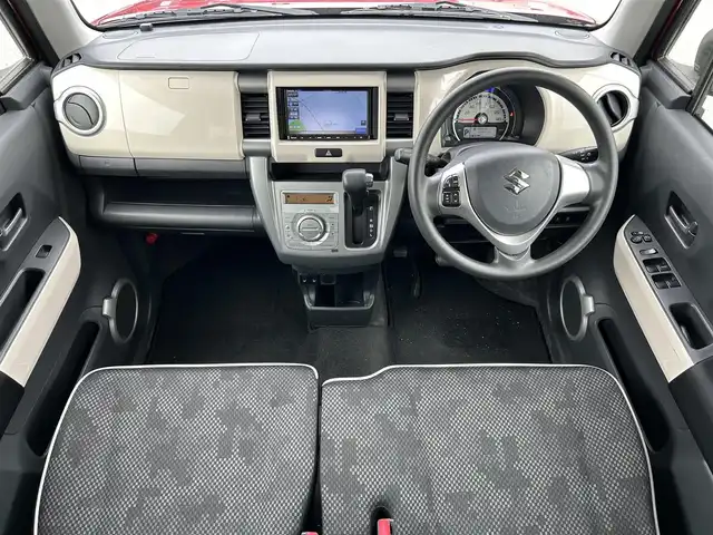 スズキ ハスラー G 滋賀県 2019(令1)年 4.3万km フェニックスレッドパール/ブルーイッシュブラックパール ガソリン（ハイブリッド）/2WD(FF)/CVT/社外7インチナビ【CN-E310D】/（FM/AM/CD/ワンセグ/Bluetooth）/プリクラッシュブレーキアシスト	/ブレーキアシスト	/レーンキープアシスト	/横滑り防止/アイドリングストップ/プッシュスタート/ヘッドライトレベリング/ステアリングスイッチ/ハロゲンヘッドライト/社外フロアマット/ドアバイザー/D/N席シートヒーター/オートエアコン/電動格納ミラー