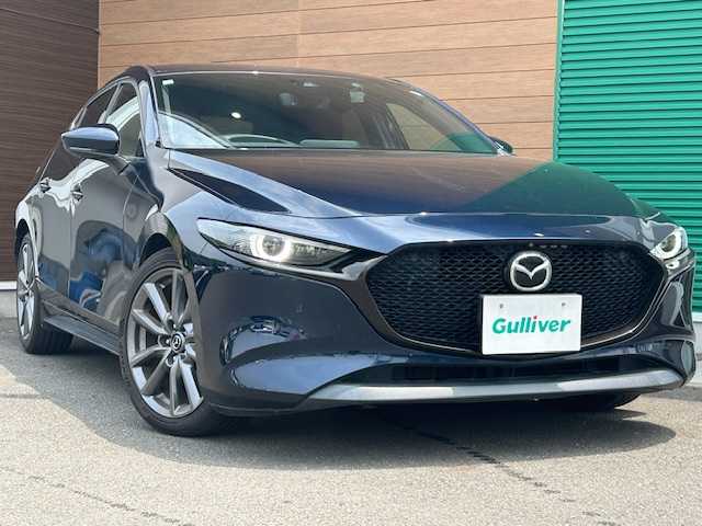 マツダ マツダ３ファストバック XD バーガンディセレクション 静岡県 2020(令2)年 4.8万km ディープクリスタルブルーマイカ ワンオーナー/純正ナビ（ナビ　Bluetooth　ETC連動　音声認識）/本革レザーシート/社外ドライブレコーダー前後/シートメモリー機能/純正ビルトインETC/パワーシートD＋N席/360度ビューモニター/スマートキー/スペアキー×1/LEDオートヘッドライト/純正アルミホイール/MTモード付きAT