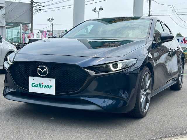 マツダ マツダ３ファストバック XD バーガンディセレクション 静岡県 2020(令2)年 4.8万km ディープクリスタルブルーマイカ ワンオーナー/純正ナビ（ナビ　Bluetooth　ETC連動　音声認識）/本革レザーシート/社外ドライブレコーダー前後/シートメモリー機能/純正ビルトインETC/パワーシートD＋N席/360度ビューモニター/スマートキー/スペアキー×1/LEDオートヘッドライト/純正アルミホイール/MTモード付きAT