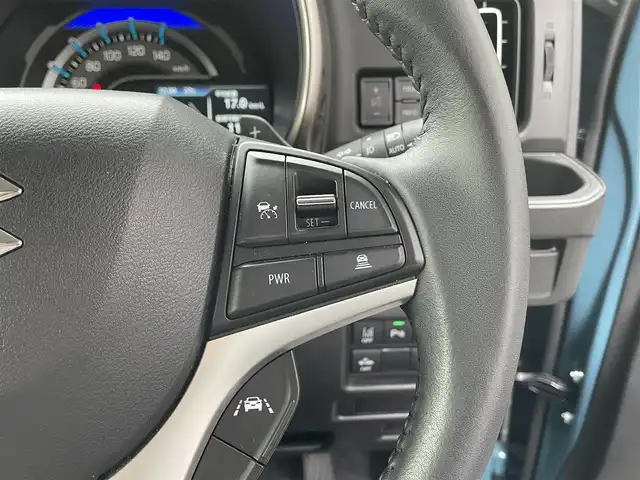 スズキ ハスラー Jスタイル ターボ 滋賀県 2023(令5)年 0.8万km デニムブルー ガンメタリック 2トーン 社外ディスプレイオーディオ/（Bluetooth/CD/DVD/USB）/追従クルーズコントロール/バックカメラ/シートヒーター/ルーフレール/コーナーセンサー/LEDヘッドライト/オートライト/オートハイビーム/純正１５AW/スマートキー/ETC