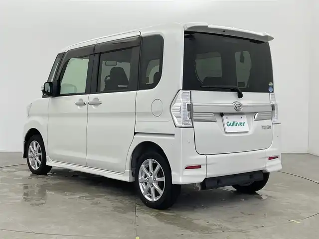 ダイハツ タント カスタム X SAⅡ 富山県 2015(平27)年 7.8万km パールホワイトⅢ 福祉車両/社外SDナビ(CN-HE01D)/(AM/FM/CD/DVD/BT/ipod)/フルセグTV/バックカメラ/衝突軽減システム/クリアランスソナー/レーンキープアシスト/盗難防止装置/横滑り防止装置/両側パワースライドドア/ドライブレコーダー前方/ETC/社外AW付き冬タイヤ4本車載/フロアマット純正/ベンチシート/ドアバイザー/オートライト/フォグランプ/LEDライト/スマートキー×2/取扱説明書/保証書