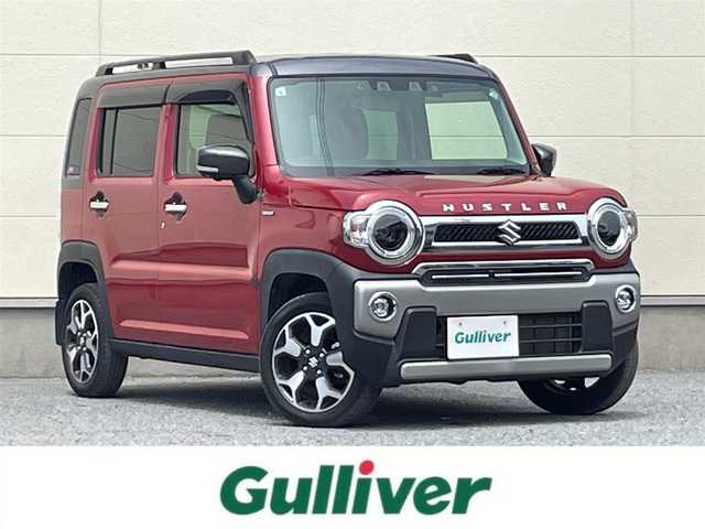 スズキ ハスラー Jスタイル ターボ 茨城県 2021(令3)年 5.3万km フェニックスレッドパール/ガンメタリック2トーンルーフ 9インチ メーカーOPナビ/全方位モニター/ドライブレコーダー 前方/ルーフレール/ハーフレザーシート/シートヒーター（D/N）/オートライト/ハイビームアシスト/LEDヘッドライト/プッシュスタート/スマートキー/純正15AW/ビルトイン ETC