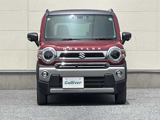 スズキ ハスラー Jスタイル ターボ 茨城県 2021(令3)年 5.3万km フェニックスレッドパール/ガンメタリック2トーンルーフ 9インチ メーカーOPナビ/全方位モニター/ドライブレコーダー 前方/ルーフレール/ハーフレザーシート/シートヒーター（D/N）/オートライト/ハイビームアシスト/LEDヘッドライト/プッシュスタート/スマートキー/純正15AW/ビルトイン ETC