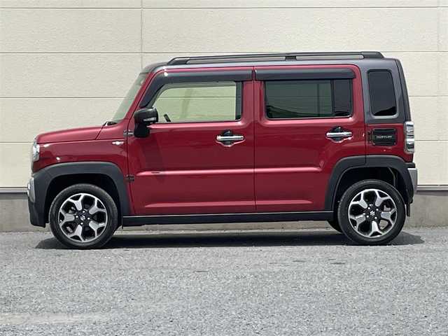スズキ ハスラー Jスタイル ターボ 茨城県 2021(令3)年 5.3万km フェニックスレッドパール/ガンメタリック2トーンルーフ 9インチ メーカーOPナビ/全方位モニター/ドライブレコーダー 前方/ルーフレール/ハーフレザーシート/シートヒーター（D/N）/オートライト/ハイビームアシスト/LEDヘッドライト/プッシュスタート/スマートキー/純正15AW/ビルトイン ETC