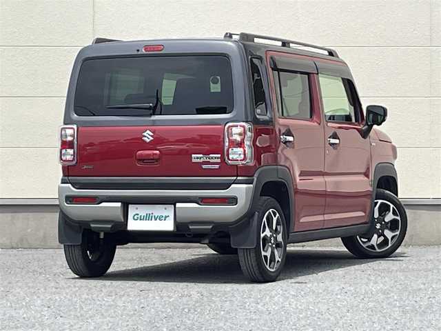 スズキ ハスラー Jスタイル ターボ 茨城県 2021(令3)年 5.3万km フェニックスレッドパール/ガンメタリック2トーンルーフ 9インチ メーカーOPナビ/全方位モニター/ドライブレコーダー 前方/ルーフレール/ハーフレザーシート/シートヒーター（D/N）/オートライト/ハイビームアシスト/LEDヘッドライト/プッシュスタート/スマートキー/純正15AW/ビルトイン ETC