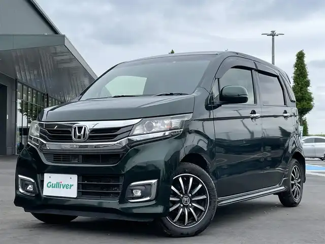 ホンダ Ｎ ＷＧＮ カスタム G Lパッケージ 千葉県 2016(平28)年 9.2万km ブリティッシュグリーンP ユーザー買取/禁煙車/純正ナビ/Bluetooth/CD/DVD/地上デジタル/クルコン/オートライト/スペアキー/取説・保証書