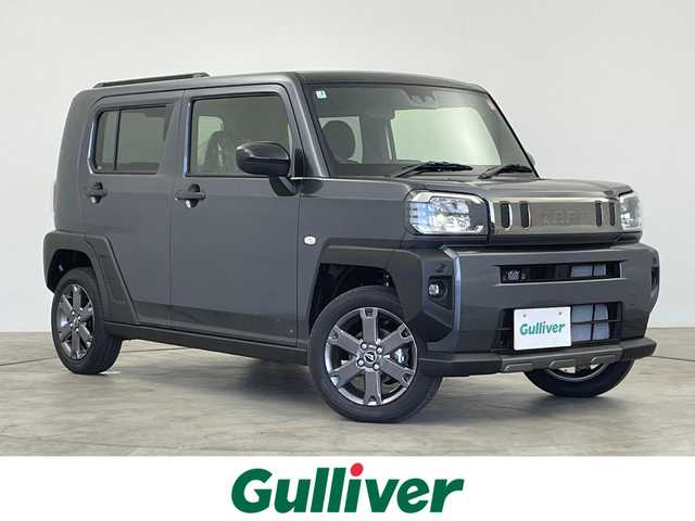 ダイハツ タフト G ダーククロムベンチャー 群馬県 2025(令7)年 0.1千km クロムグレーメタリック 届出済未使用車/登録時走行9km/ガラスルーフ/シートヒーター前席/アイドリングストップ/スマートアシスト/衝突警報機能/衝突回避支援ブレーキ機能/ブレーキ制御付誤発進抑制機能/車線逸脱警報機能/路外逸脱警報機能/ふらつき警報/先行車発進お知らせ機能/標識認識機能/全車速追従機能付オートクルーズコントロール/レーンキープコントロール/オートハイビーム/アダプティブドライビングビーム/電動パーキングブレーキ/オートブレーキホールド/LEDヘッドライト/フォグライト