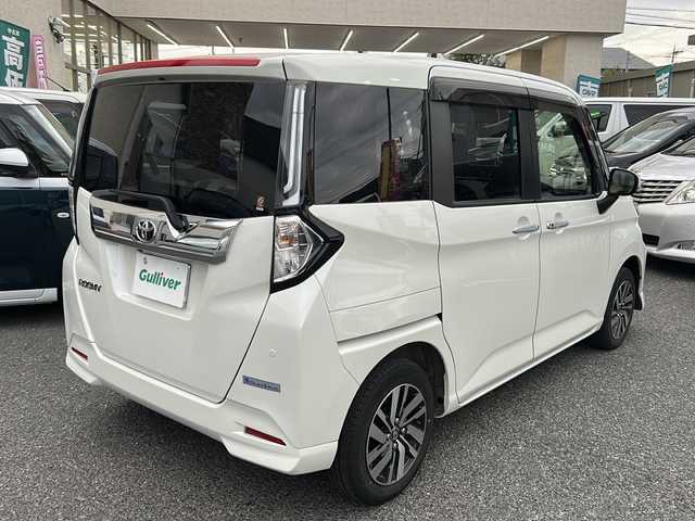 トヨタ ルーミー カスタムG 大阪府 2021(令3)年 2.5万km パールホワイトⅢ ワンオーナー/両側パワースライドドア/レーダークルコン/マルチテレインモニター/コーナーセンサー/前席シートヒーター/純正9インチSDナビ/　CD.DVD.BT.フルセグTV/スマートキー×2/プッシュスタート/TZドライブレコーダー/ビルトインETC/純正フロアマット/保証書.取説