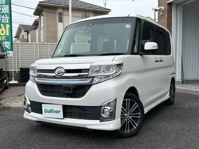 ダイハツ タント カスタム RS トップED SAⅡ 埼玉県 2015(平27)年 7万km パールホワイトⅢ 純正ナビ/バックカメラ/ターボ/両側パワースライドドア/LEDヘッドライト