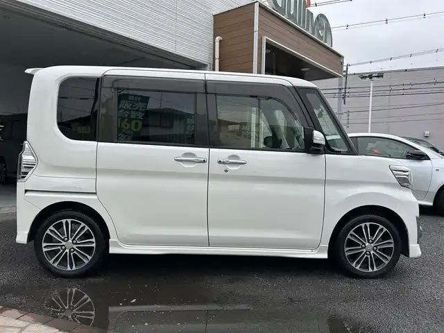 ダイハツ タント カスタム RS トップED SAⅡ 埼玉県 2015(平27)年 7万km パールホワイトⅢ 純正ナビ/バックカメラ/ターボ/両側パワースライドドア/LEDヘッドライト
