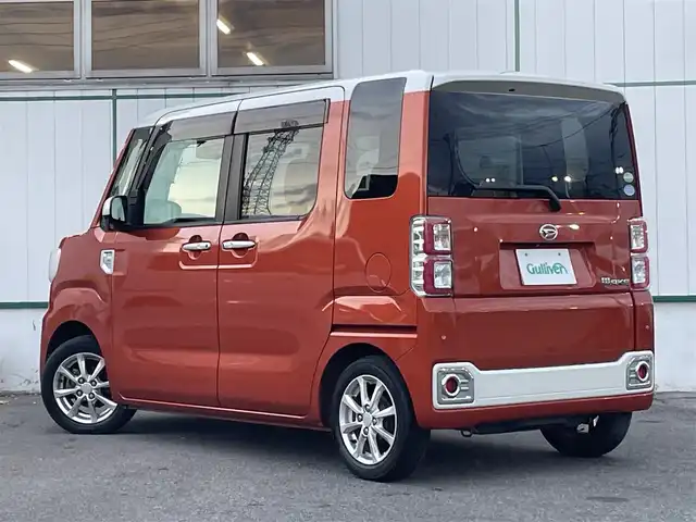 ダイハツ ウェイク L SA Ⅲ 山梨県 2018(平30)年 4.6万km パールホワイトⅢ/トニコオレンジメタリック 2トーン 純正ナビ/フルセグTV/DVD/バックカメラ/衝突軽減被害軽減システム/両側パワースライドドア/ドライブレコーダー/レーンキープアシスト/コーナーセンサー/両側パワースライドドア/ETC/オートライト/オートハイビーム/純正14インチアルミホイール