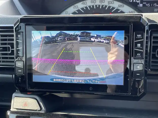 ダイハツ ウェイク L SA Ⅲ 山梨県 2018(平30)年 4.6万km パールホワイトⅢ/トニコオレンジメタリック 2トーン 純正ナビ/フルセグTV/DVD/バックカメラ/衝突軽減被害軽減システム/両側パワースライドドア/ドライブレコーダー/レーンキープアシスト/コーナーセンサー/両側パワースライドドア/ETC/オートライト/オートハイビーム/純正14インチアルミホイール