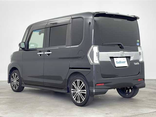 ダイハツ タント カスタム RS トップED SA Ⅲ 鹿児島県 2018(平30)年 6.1万km ブラックマイカメタリック 純正8インチナビ/(フルセグTV/AM/FM/DVD)/衝突被害軽減ブレーキ/両側パワースライドドア/ハーフレザーシート/シートヒーター/ドライブレコーダー/バックカメラ/オートライト/オートハイビーム/フロントフォグランプ/横滑り防止装置/盗難防止装置/アイドリングストップ/LEDヘッドライト/純正フロアマット/純正ドアバイザー/ETC