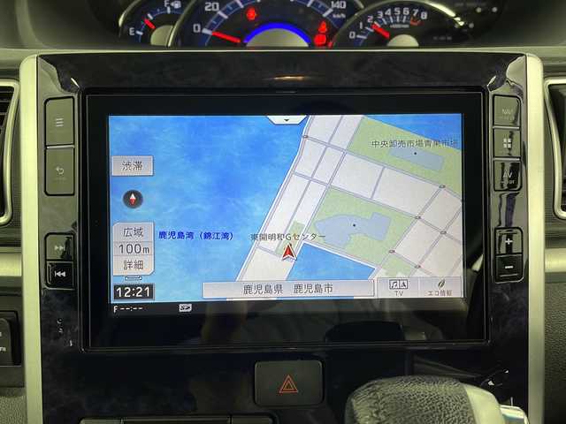 ダイハツ タント カスタム RS トップED SA Ⅲ 鹿児島県 2018(平30)年 6.1万km ブラックマイカメタリック 純正8インチナビ/(フルセグTV/AM/FM/DVD)/衝突被害軽減ブレーキ/両側パワースライドドア/ハーフレザーシート/シートヒーター/ドライブレコーダー/バックカメラ/オートライト/オートハイビーム/フロントフォグランプ/横滑り防止装置/盗難防止装置/アイドリングストップ/LEDヘッドライト/純正フロアマット/純正ドアバイザー/ETC