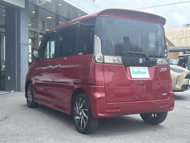 スズキ スペーシア カスタム XS 沖縄県 2016(平28)年 3.3万km フェニックスレッドパール ＬＥＤヘッドライト/フォグライト/両側パワースライドドア/オートライト/１５インチアルミホイール/スマートキー/プッシュスタート